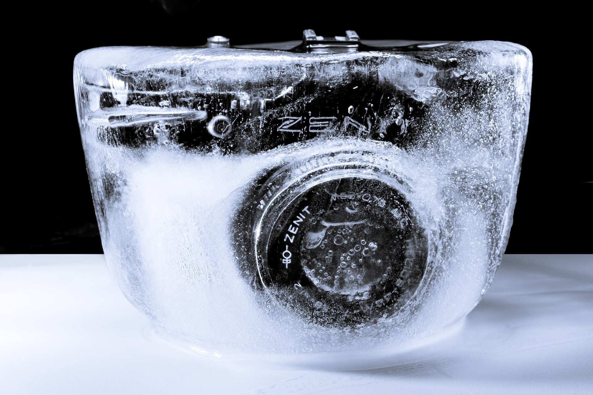 camera cold ice photo equipment photo cameras black and white photo parade