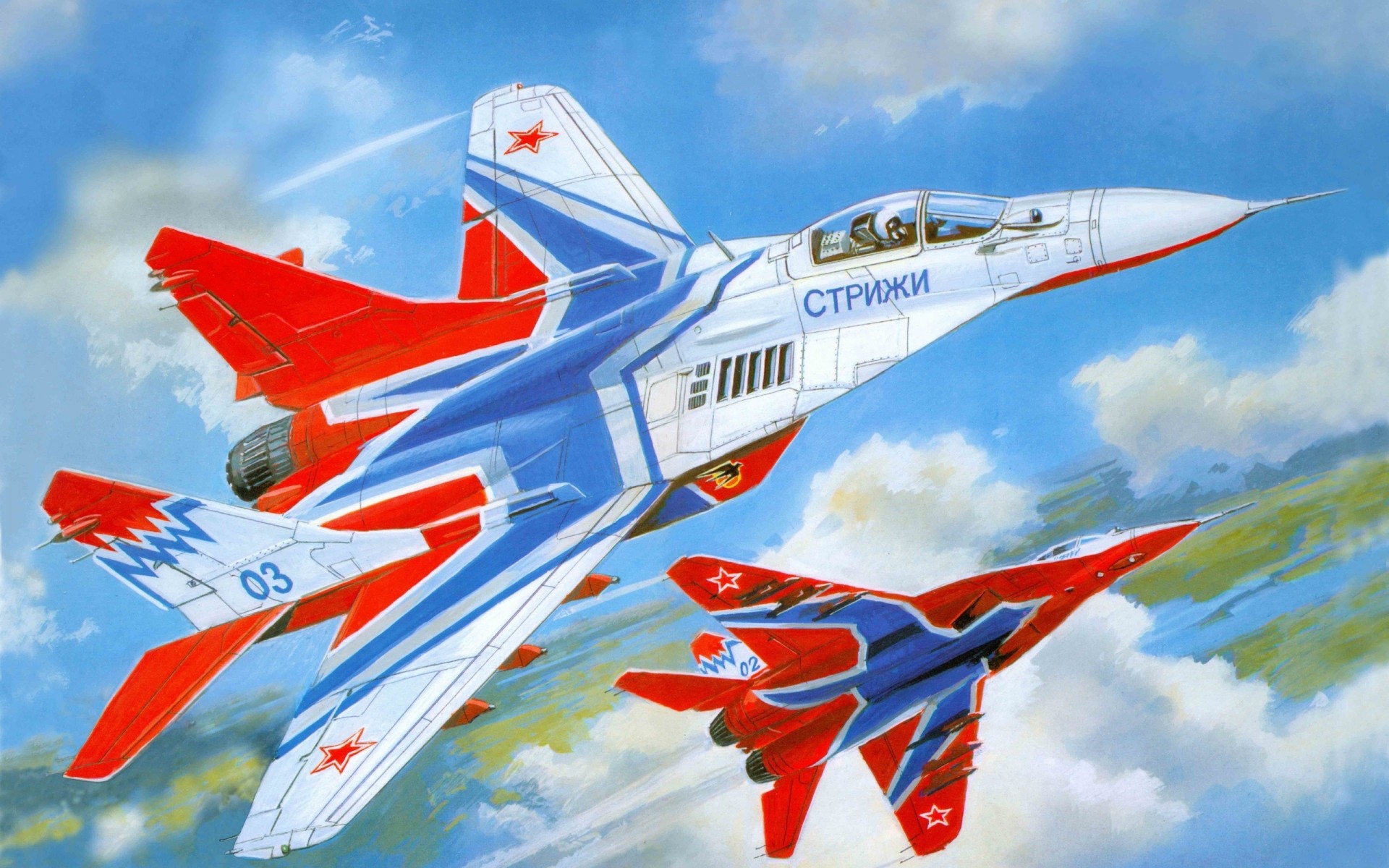 samolot art rosyjski mig-29 mig-29 radziecki