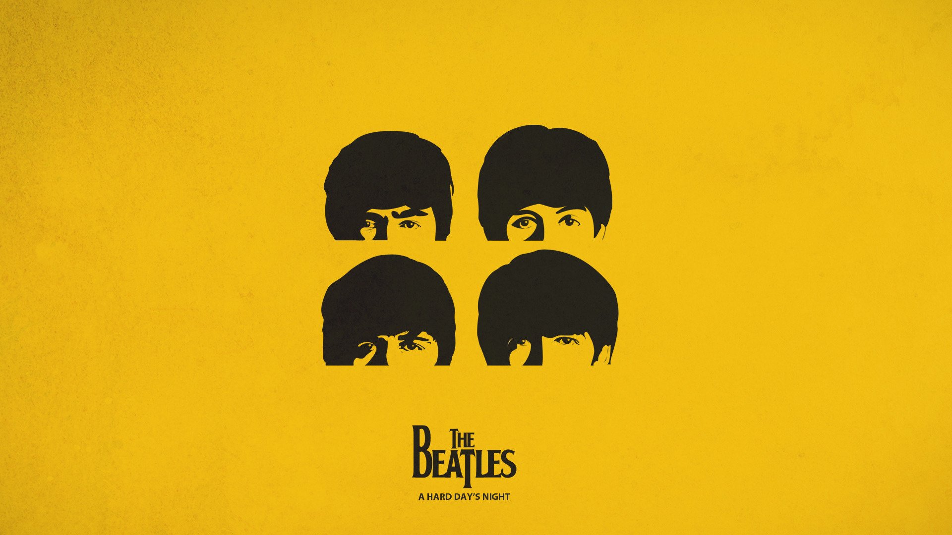 couverture visages graphiques beatles quatuor musique bande légende gens yeux regard fond jaune