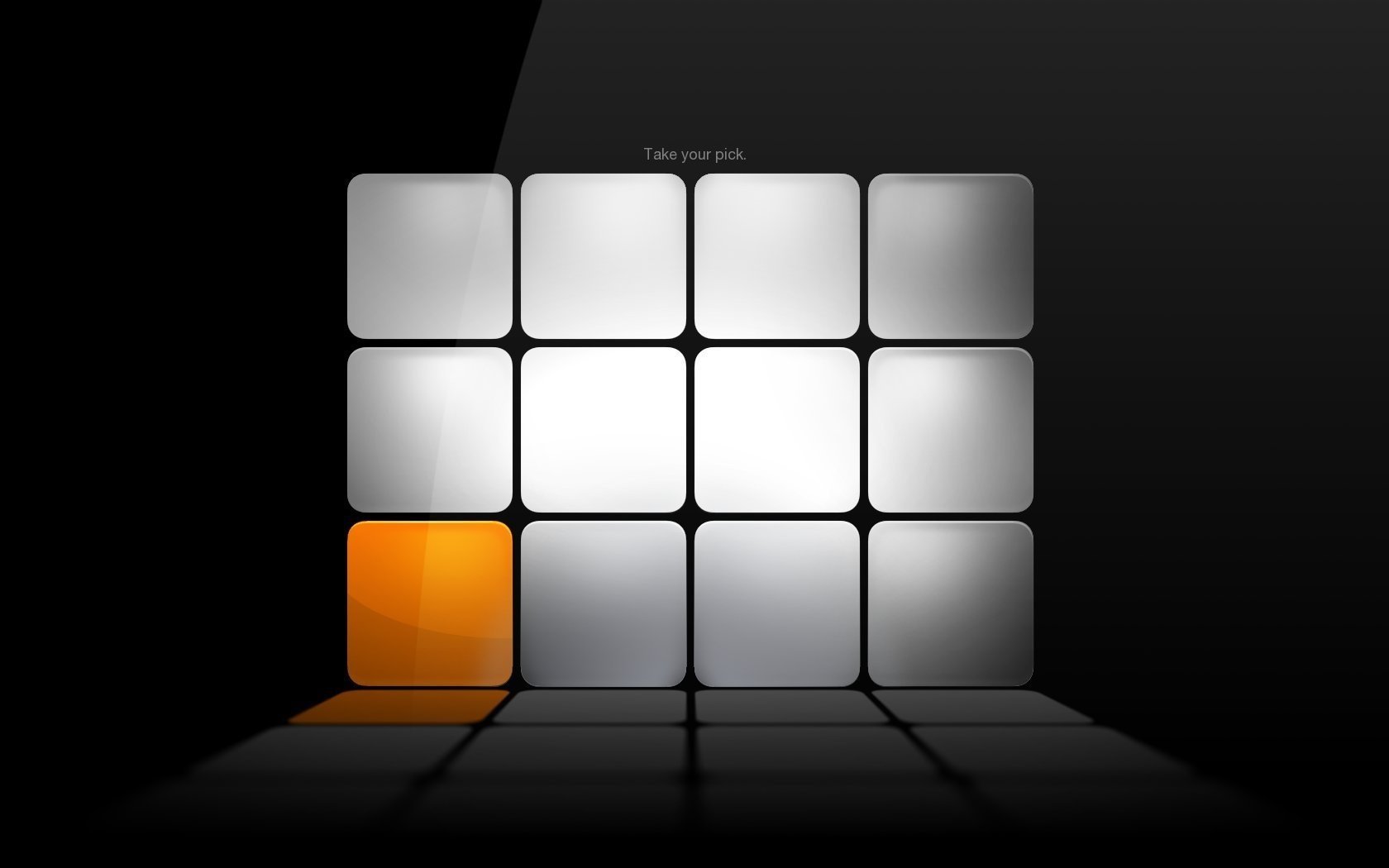 mur cubes gris orange un cube de rubik