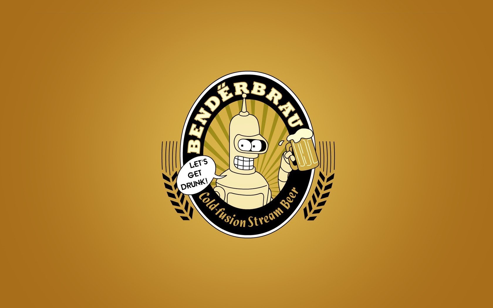 bendeerbrau bander marque icône bière emblème fond logo signe bizarre robot blason