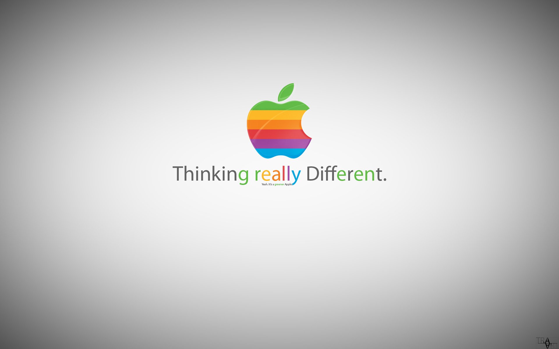 arco iris rayado ojo de buey palabras apple emblemas logotipos