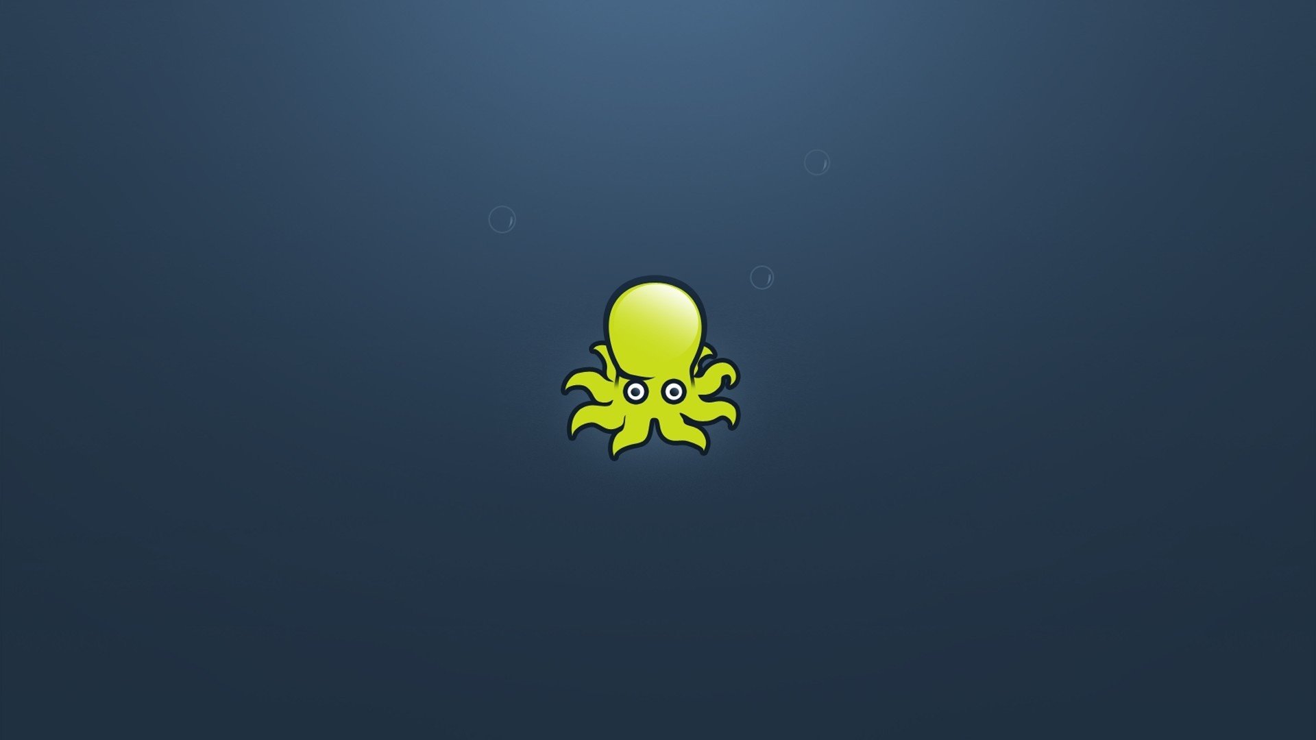 minimalismus oktopus gelbe farbe grau kreatur unterwasserwelt blasen grauer hintergrund hintergrund augen kreativ