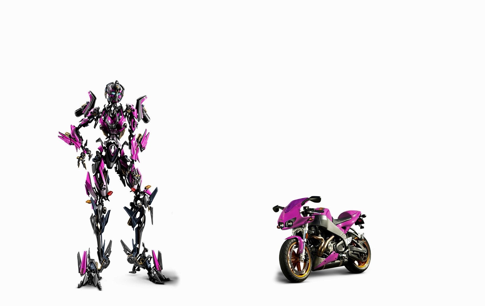 white background transformer bike fiction