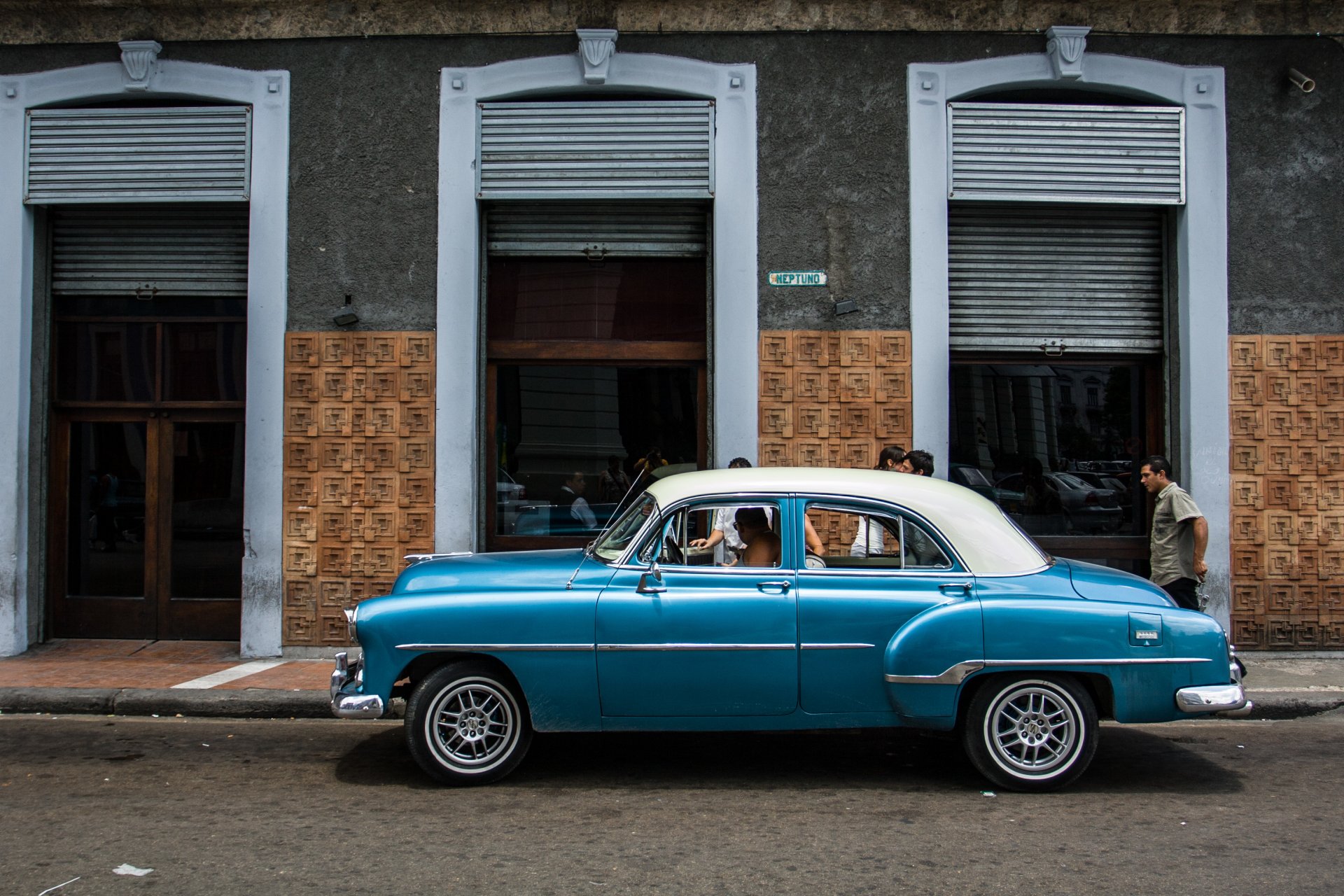 classic car old street havana cuba