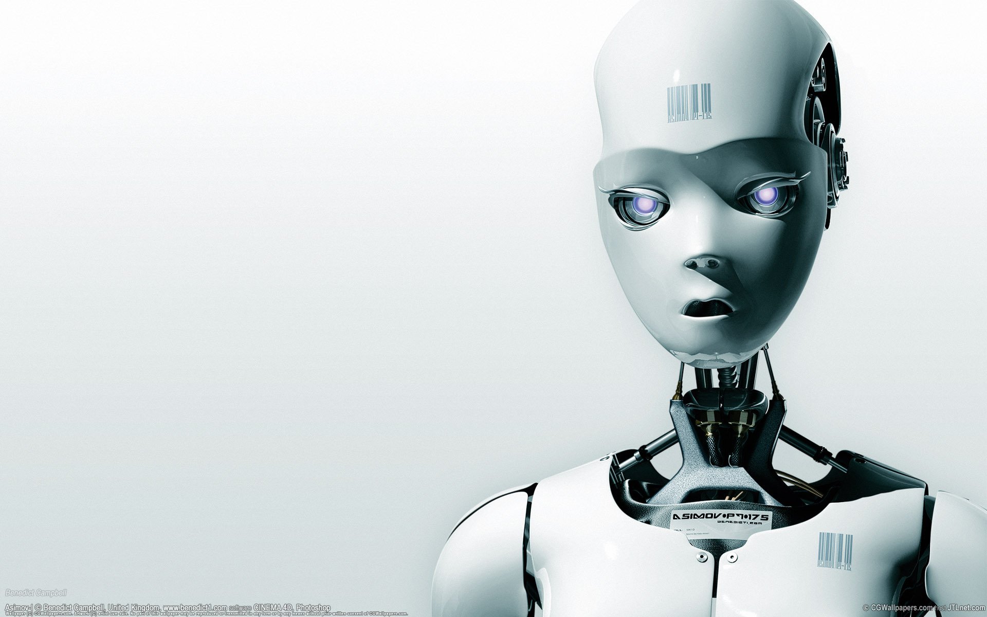 aspecto humano ojos bonitos robot cyborgs androides