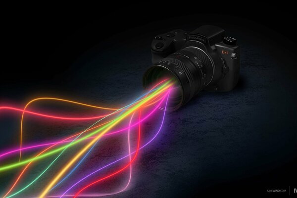 A camera emitting laser beams, pictures for the desktop