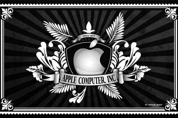 Das Apple-Logo in der Mitte des Wappens