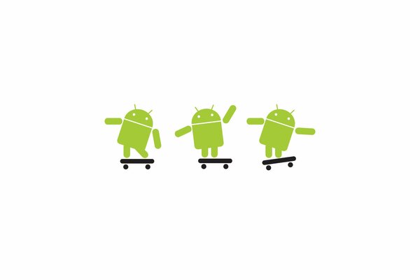 Logotipo reconocible de robots verdes Android