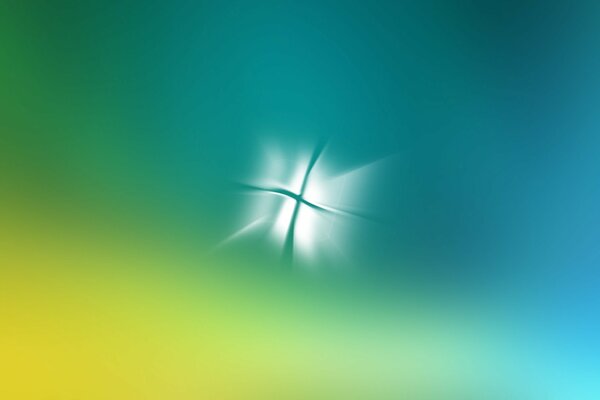 Windows on a blurry blue-green background