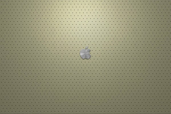 Logo apple su rete di alluminio