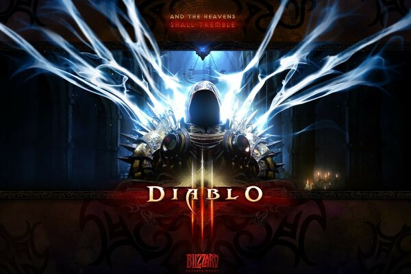 Art with the hero of the rpg Diablo 3