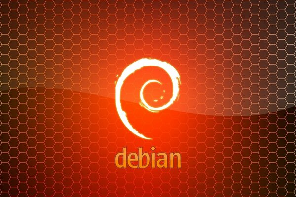 Das orangefarbene Linux-Debian-Logo