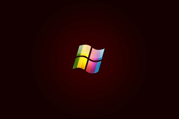 Windows color icon on a red background