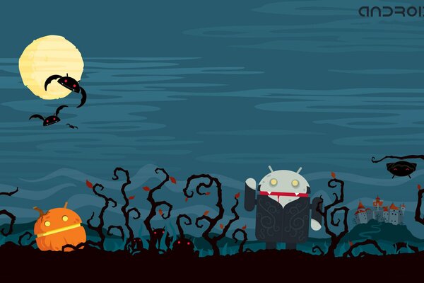 Escena del juego en Android Halloween