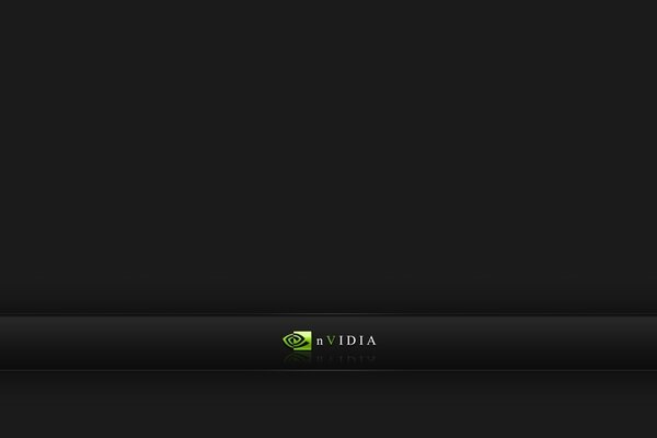 Emblèmes Nvidia et logos sur fond noir