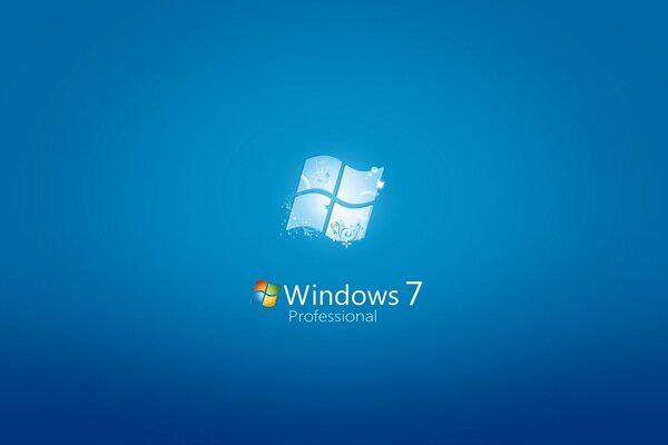 Windows operating system logo on a blue background