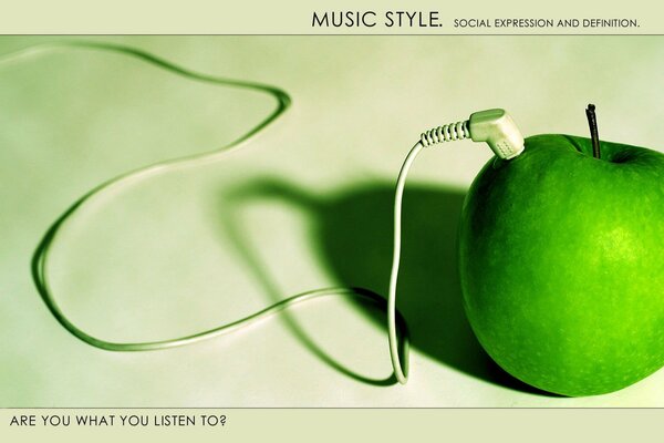 The green apple produces music