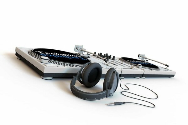 DJ Kit Headphones and Turntable