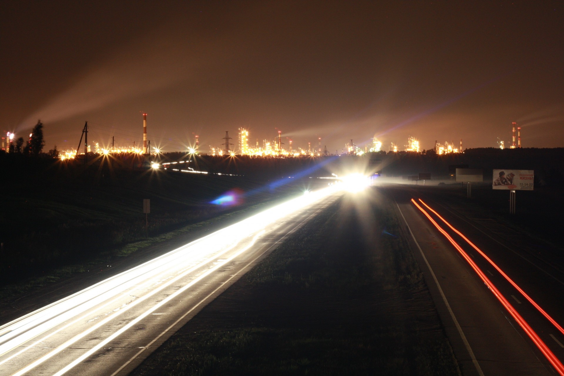 straße nacht licht hoffnung