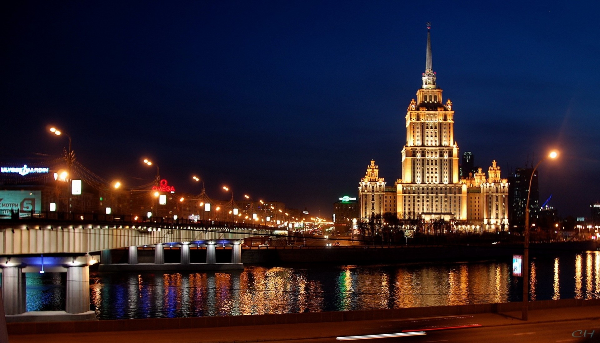 moscú noche puente