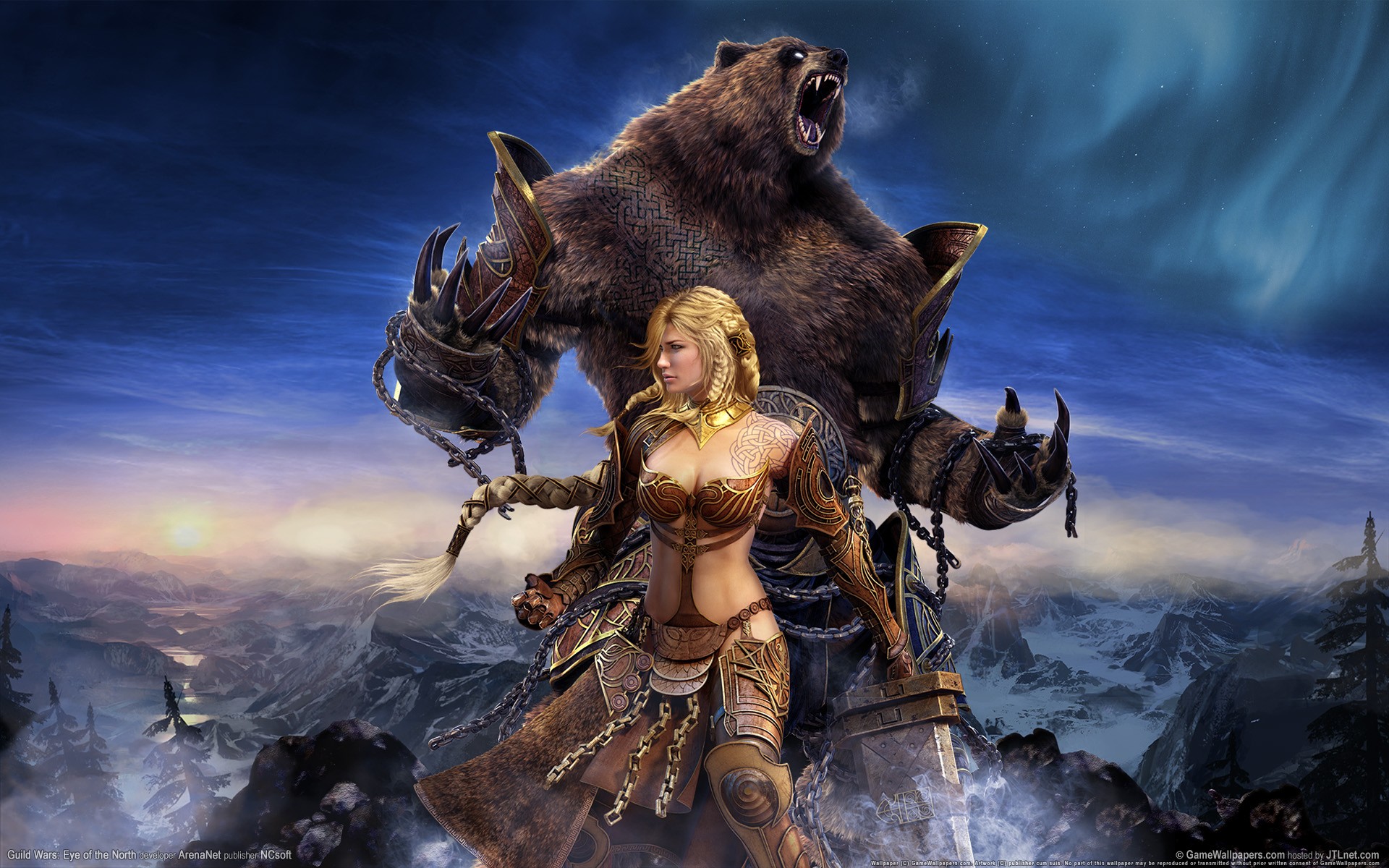 guild wars oeil au nord fille ours fantaisie