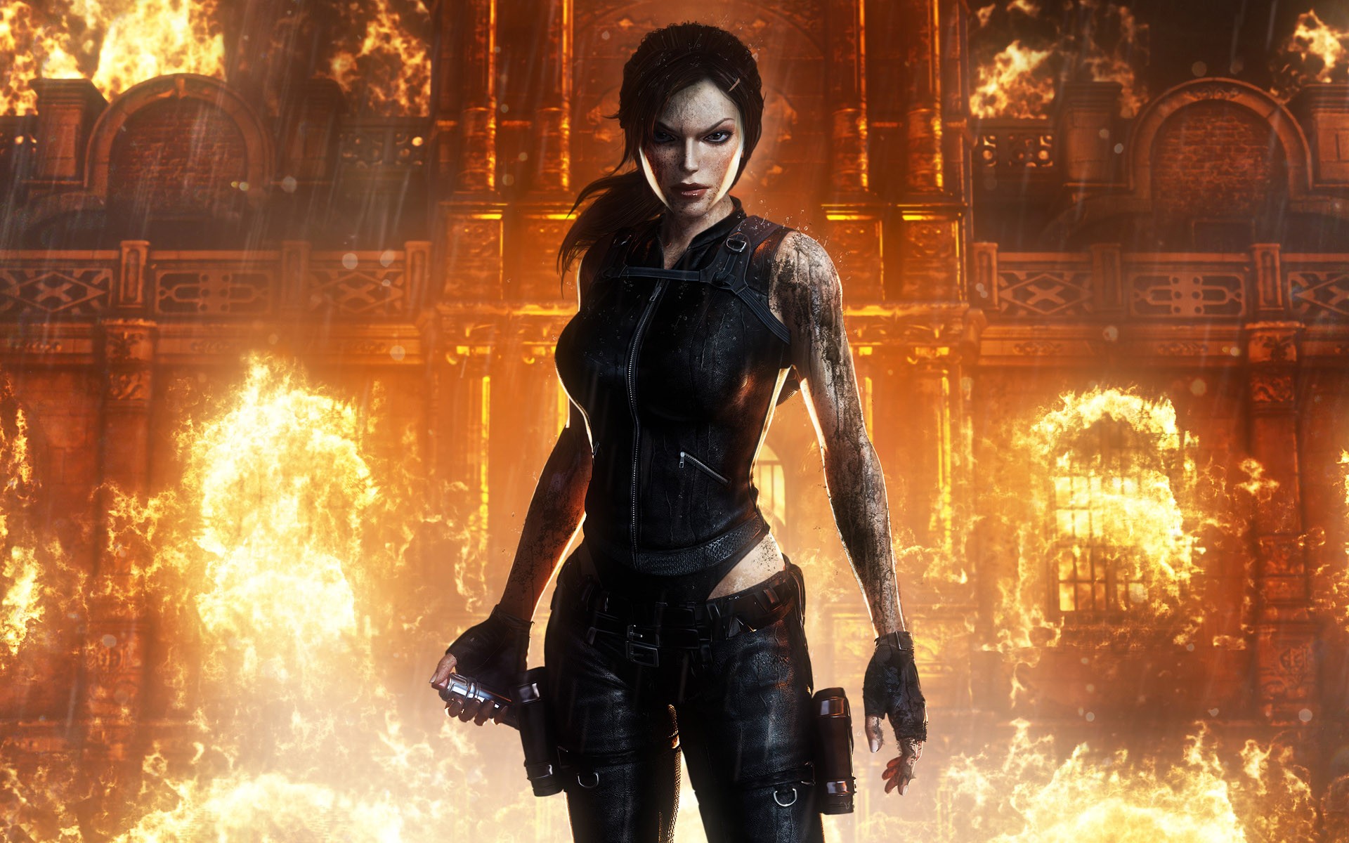 tomb raider underworld lara croft feuer