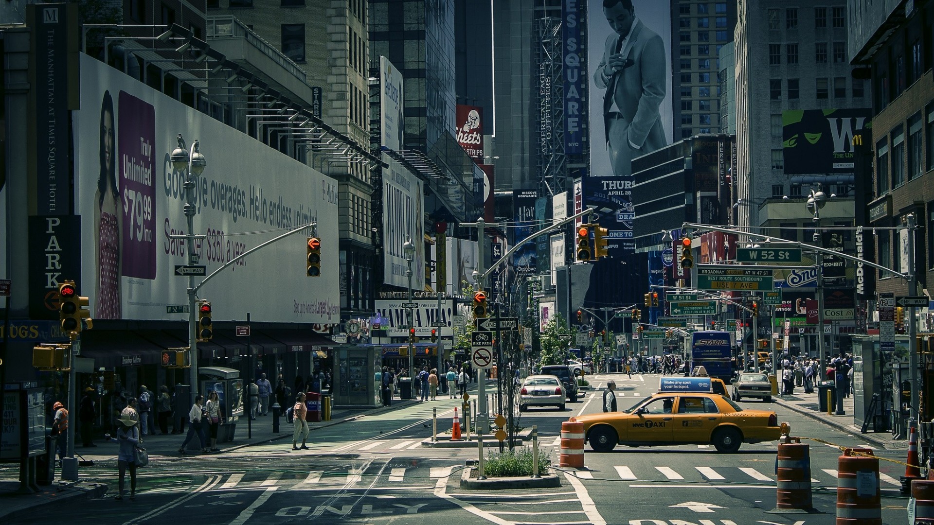 rue new york états-unis ville times square