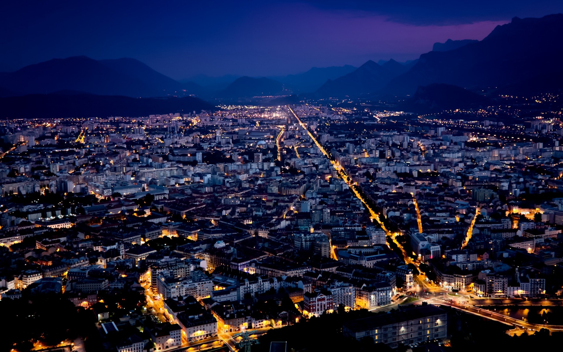 francia noche ciudad