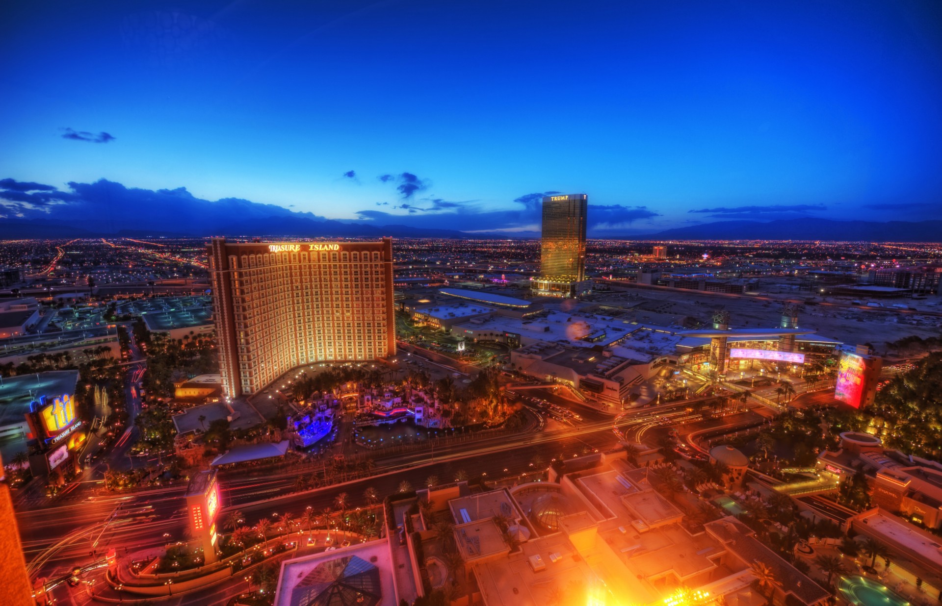 luces panorama noche las vegas nevada casino estados unidos