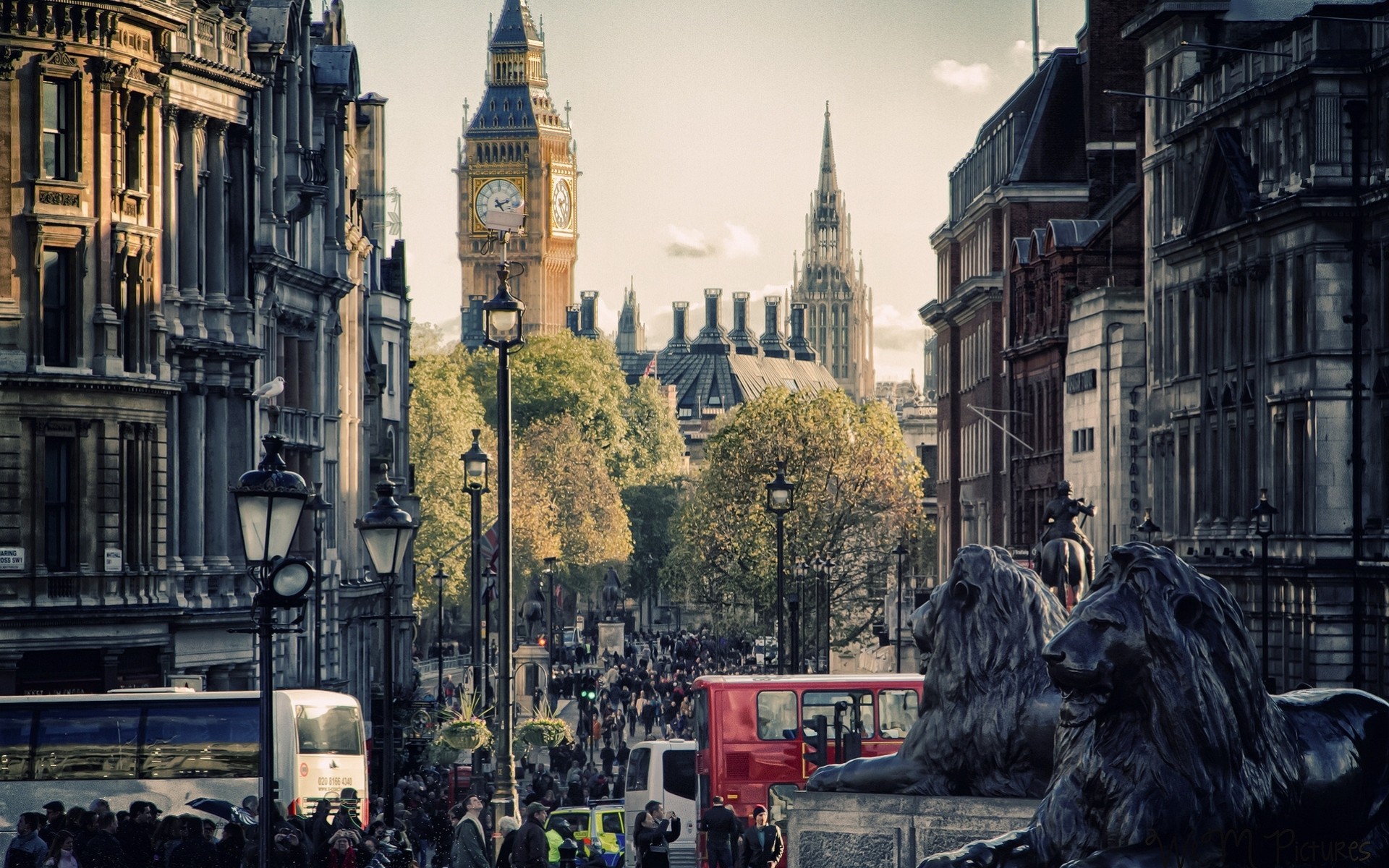 stadt touristen london big ben straße häuser