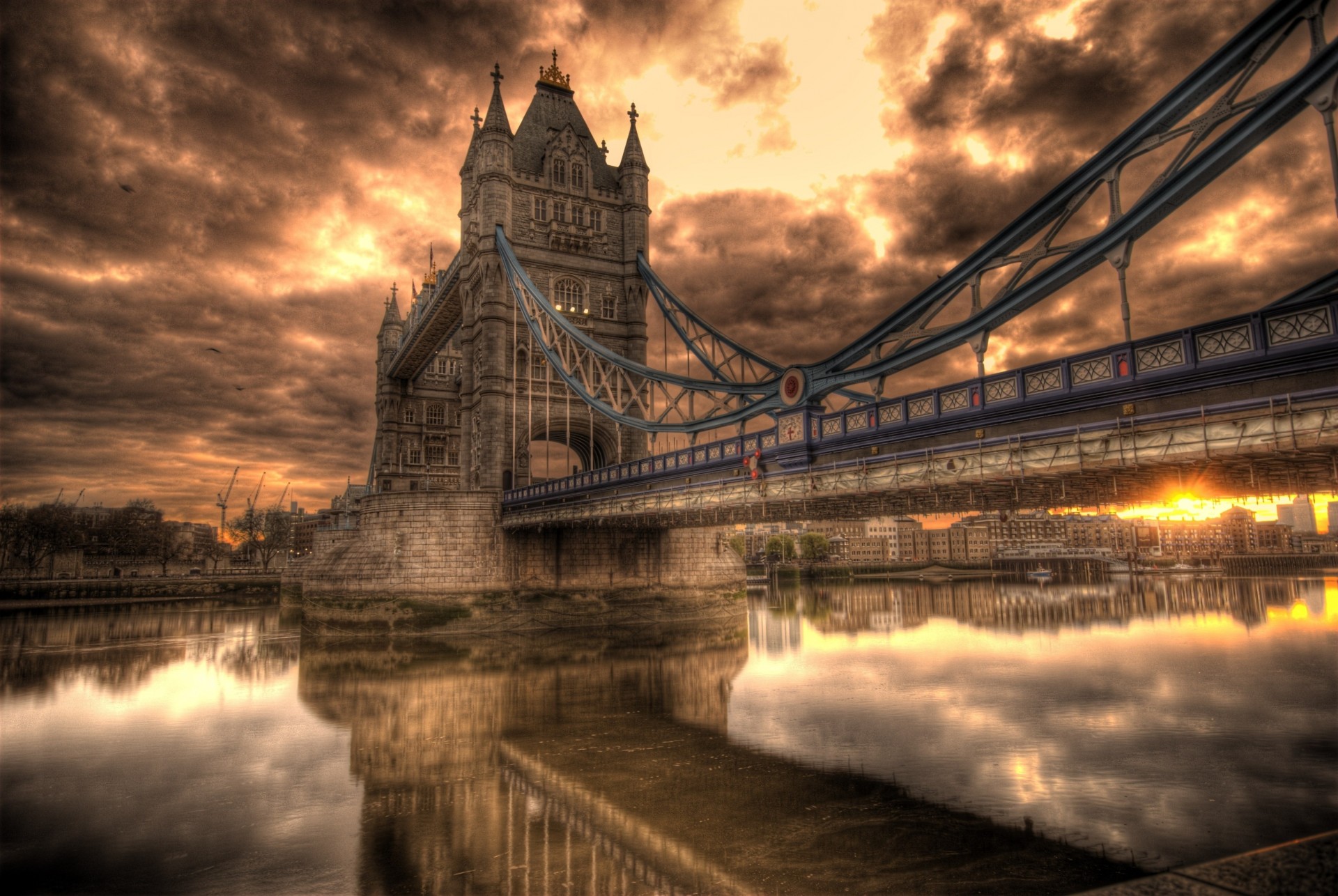 england brücke hdr fluss