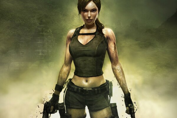 The screensaver of the game Lara Croft