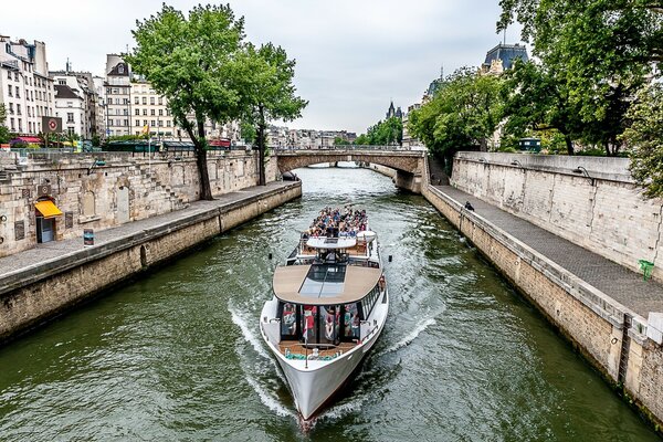 Il Fiume Senna . Parigi . Francia