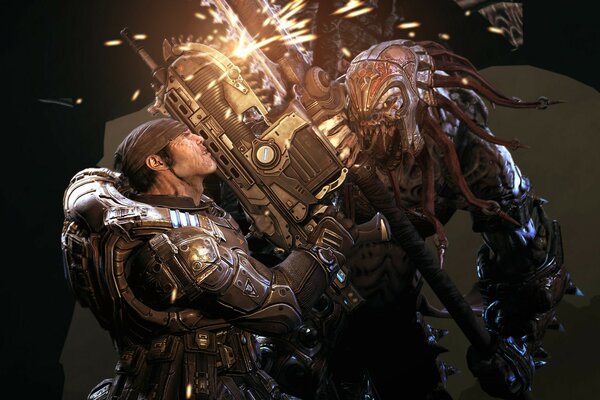 Gears of War 2 marcus Phoenix vs Locusts