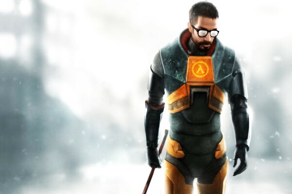 Współczesny Gordon Freeman z half life