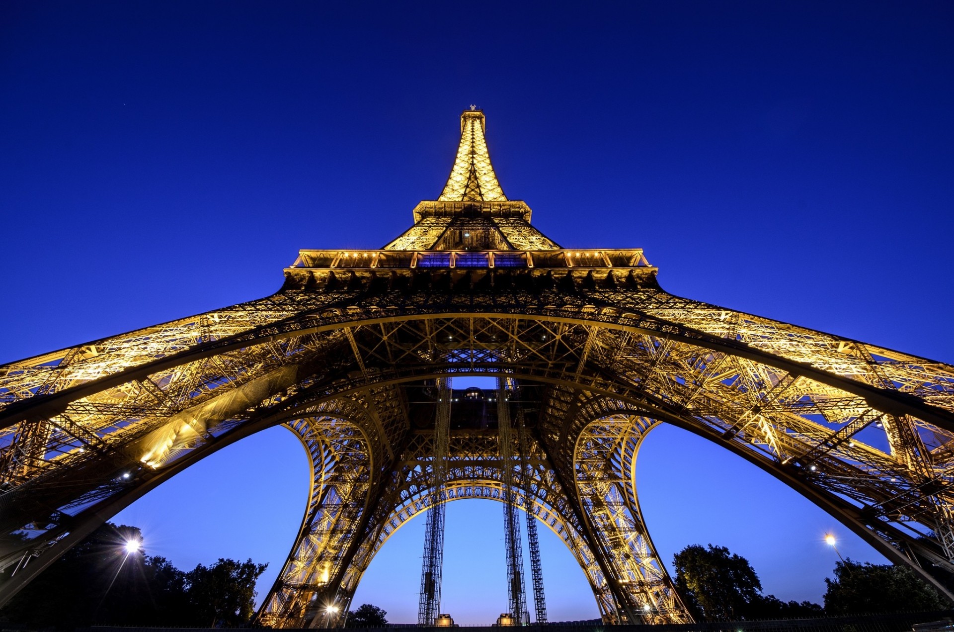 francia torre eiffel parigi città notte illuminazione