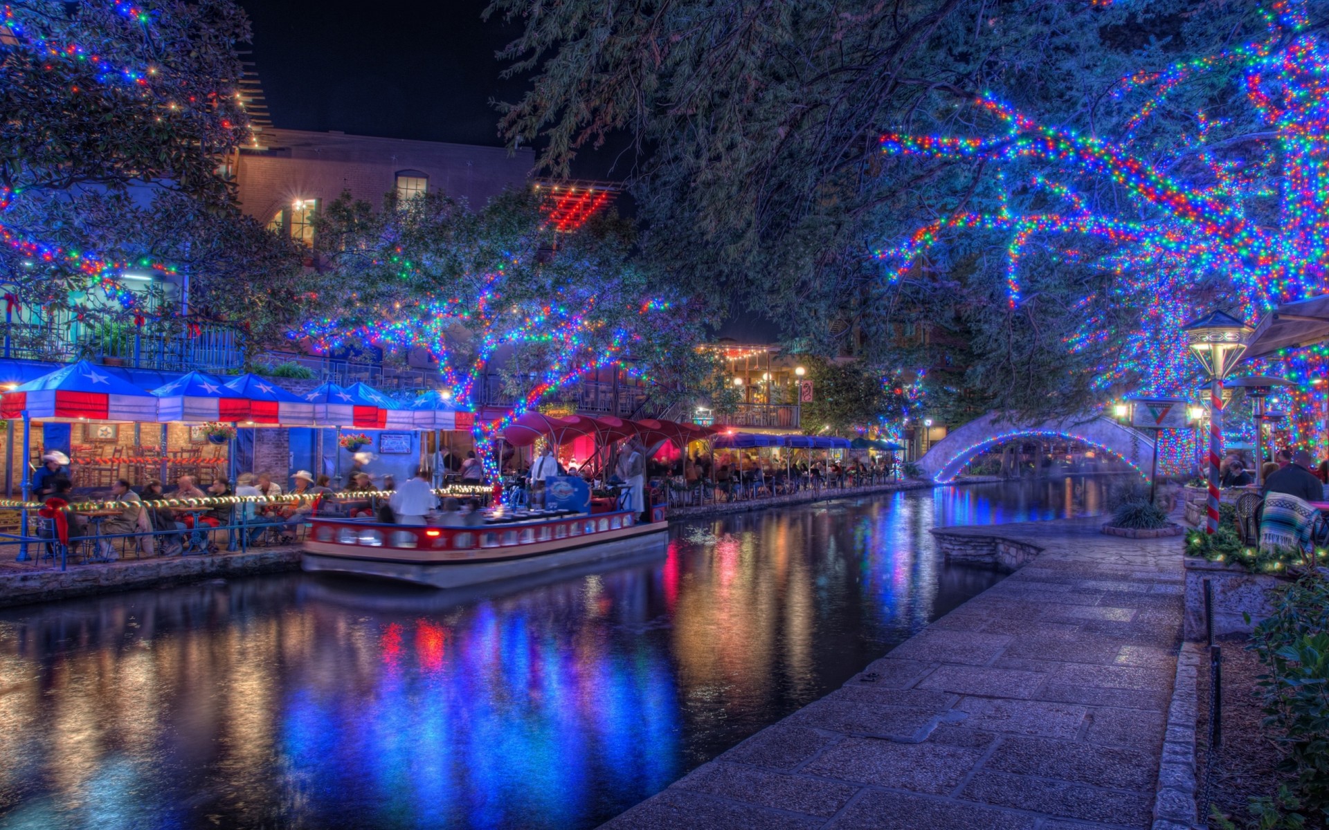 texas notte vacanza luci di natale san antonio