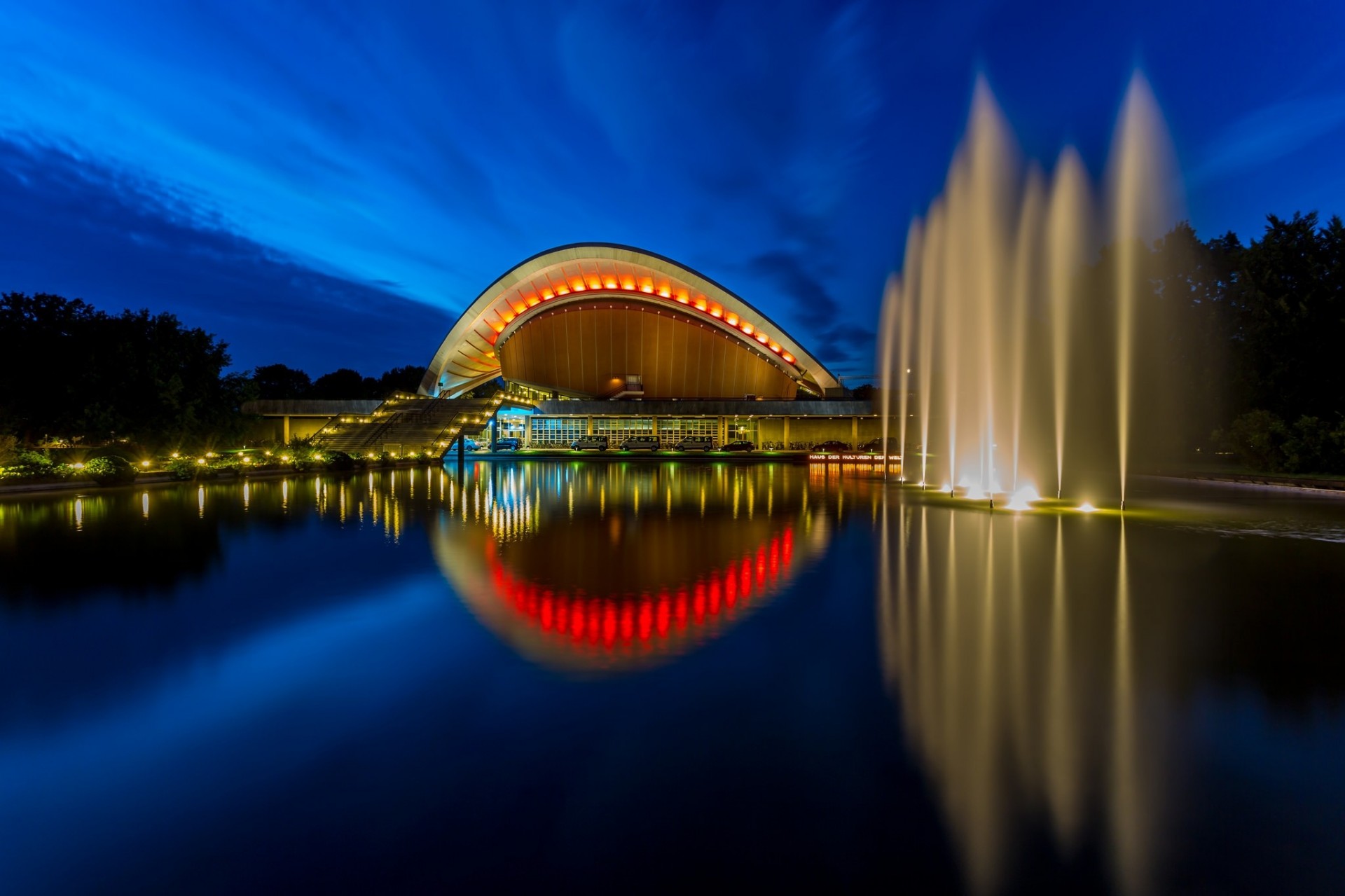 berlino notte fontana germania