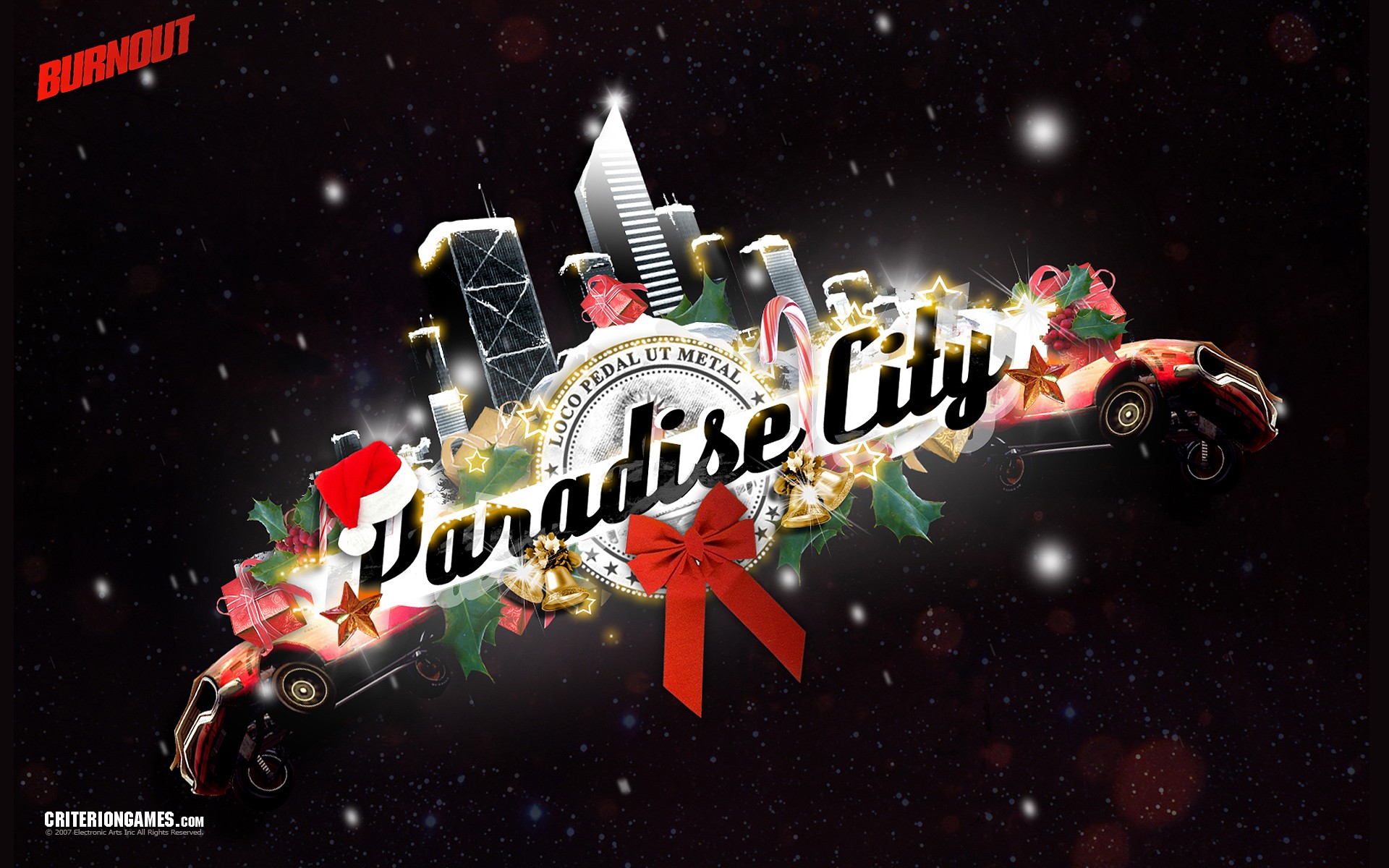 burnout paradise carreras logotipo navidad