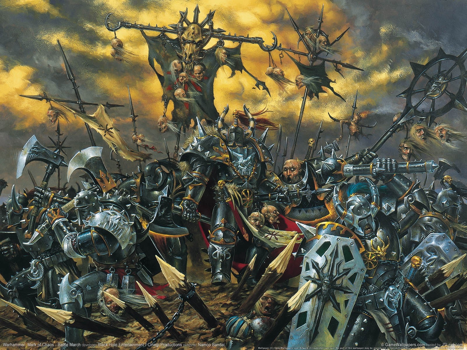 warhammer chaos score chaos chaos kampf tod axt keule schilde palisade