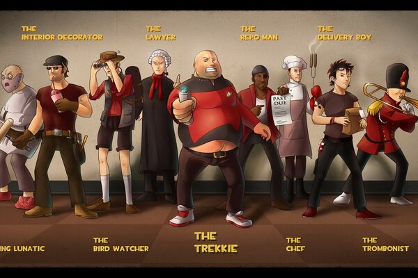 Art der Mitglieder von Team fortress 2