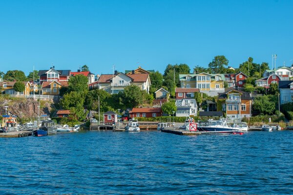 The coast of a Swedish coastal town