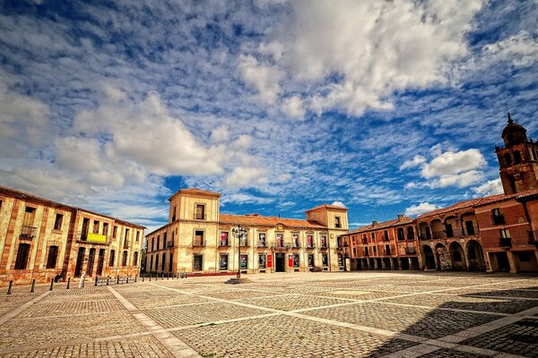 Square and buildings. Architecture of the city