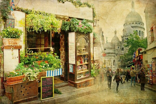 Restaurant dans la vieille rue de France