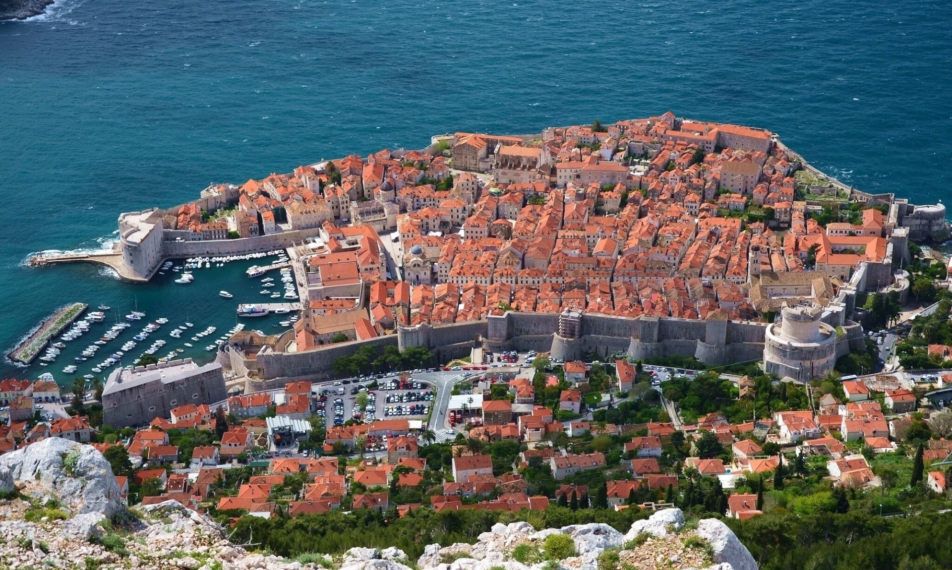 dubrovnik mer adriatique croatie côte panorama