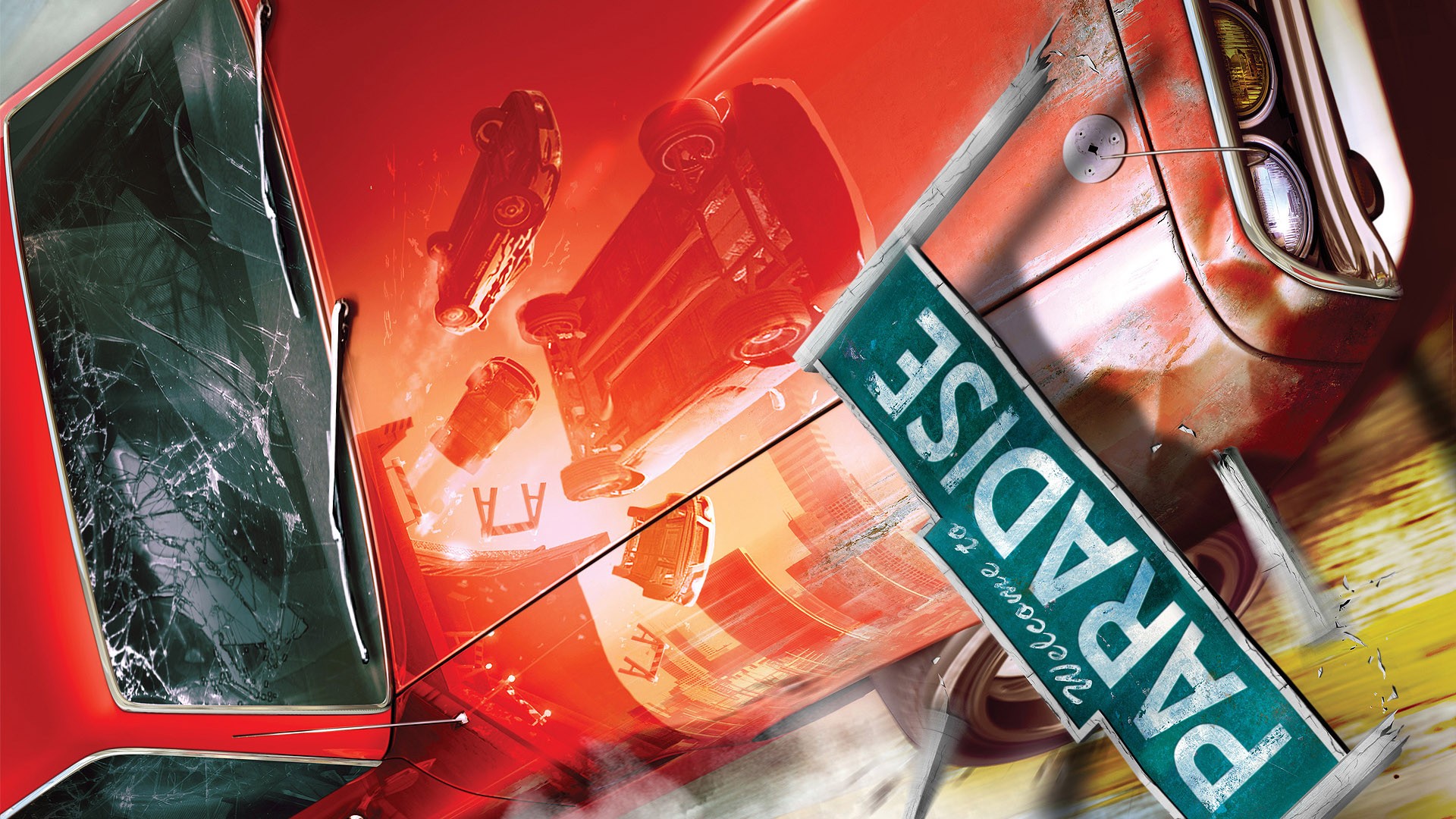 burnout paradise machine verre brisé signe réflexion