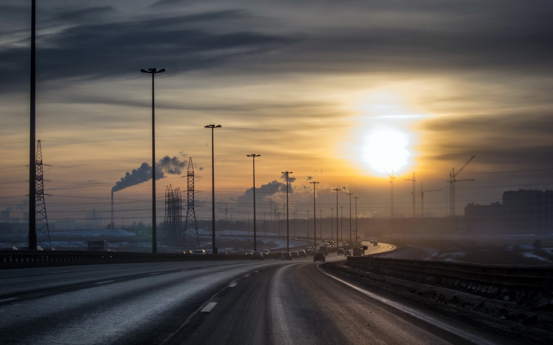 frost sonne peter landschaft auto