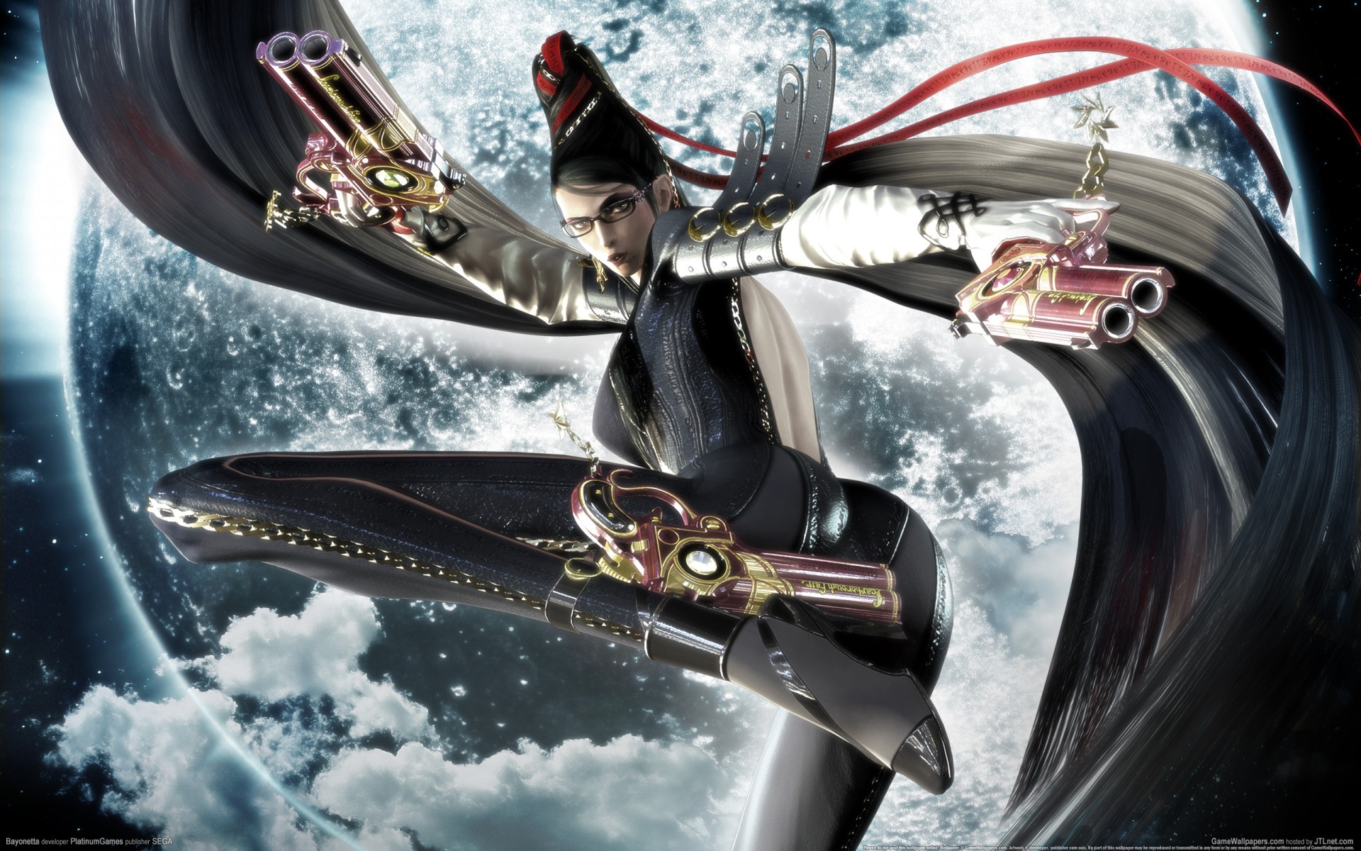 bayonetta dziewczyna pistolety sega platinum gry