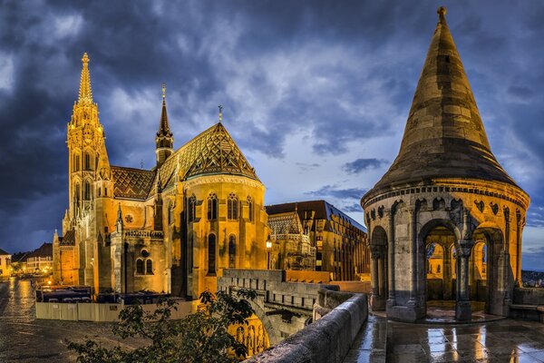 The gilded church by sunrise